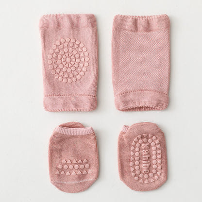 Baby Leg Warmers & Knee Pad Socks Set – Cotton Crawling Protector for Newborns & Toddlers (0–3Y)