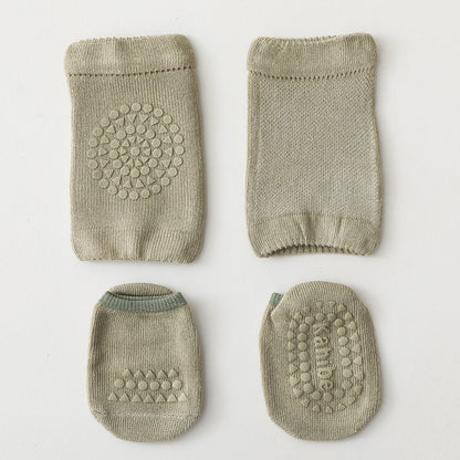 Baby Leg Warmers & Knee Pad Socks Set – Cotton Crawling Protector for Newborns & Toddlers (0–3Y)