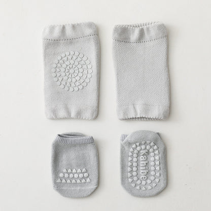 Baby Leg Warmers & Knee Pad Socks Set – Cotton Crawling Protector for Newborns & Toddlers (0–3Y)