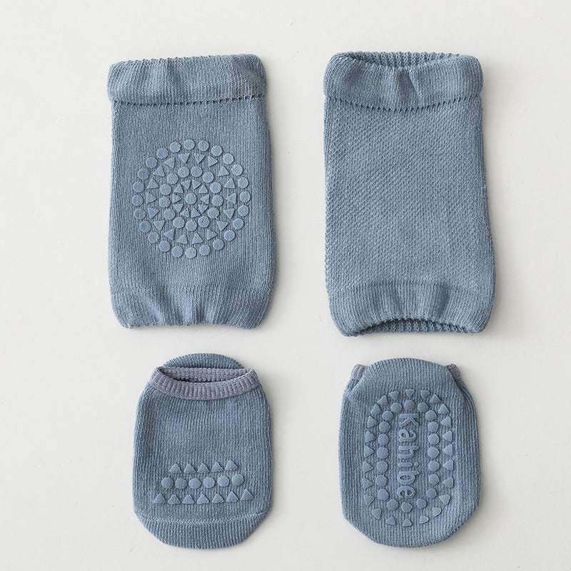 Baby Leg Warmers & Knee Pad Socks Set – Cotton Crawling Protector for Newborns & Toddlers (0–3Y)