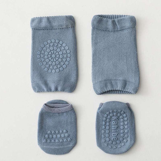 Baby Leg Warmers & Knee Pad Socks Set – Cotton Crawling Protector for Newborns & Toddlers (0–3Y)