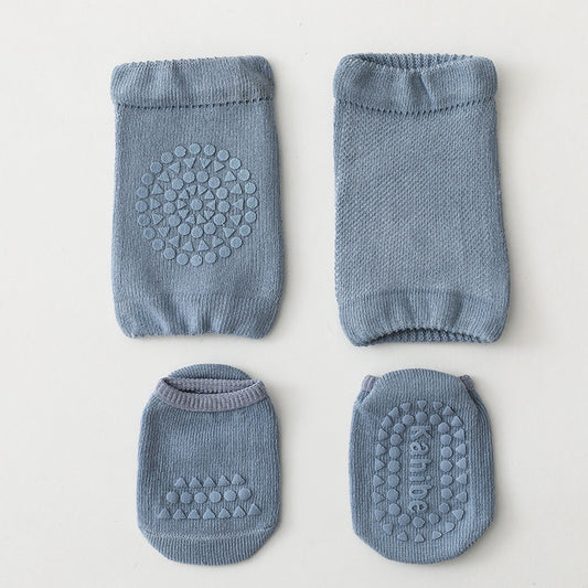 Baby Leg Warmers & Knee Pad Socks Set – Cotton Crawling Protector for Newborns & Toddlers (0–3Y)