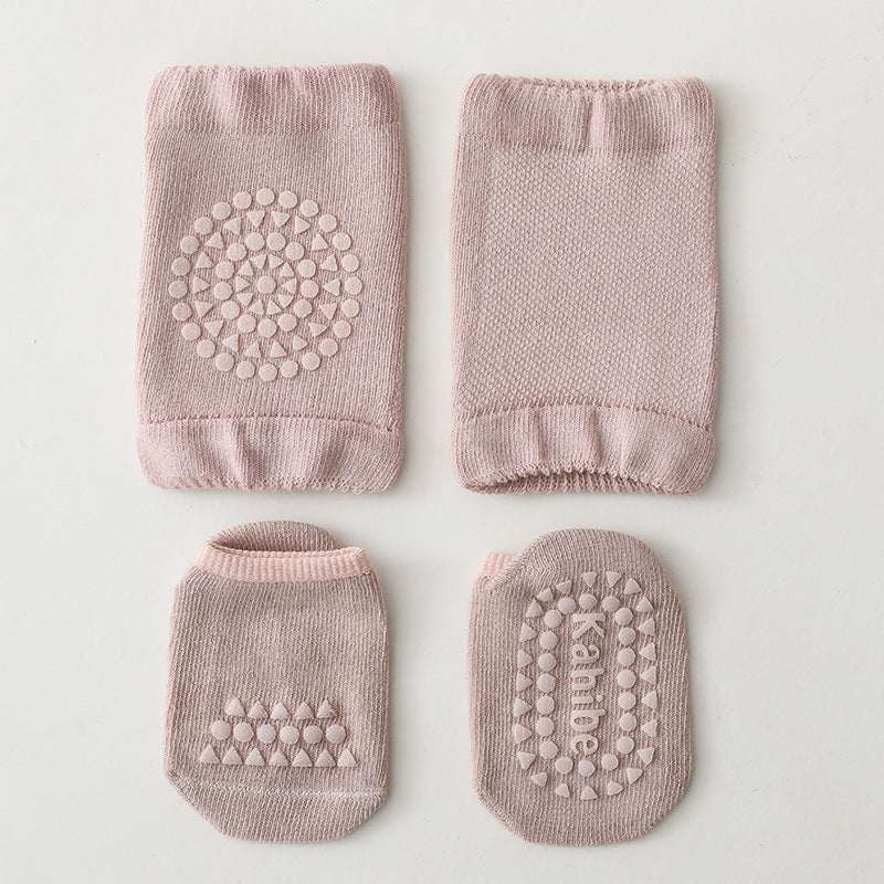 Baby Leg Warmers & Knee Pad Socks Set – Cotton Crawling Protector for Newborns & Toddlers (0–3Y)