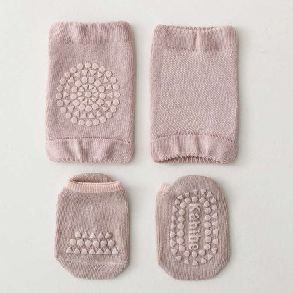 Baby Leg Warmers & Knee Pad Socks Set – Cotton Crawling Protector for Newborns & Toddlers (0–3Y)